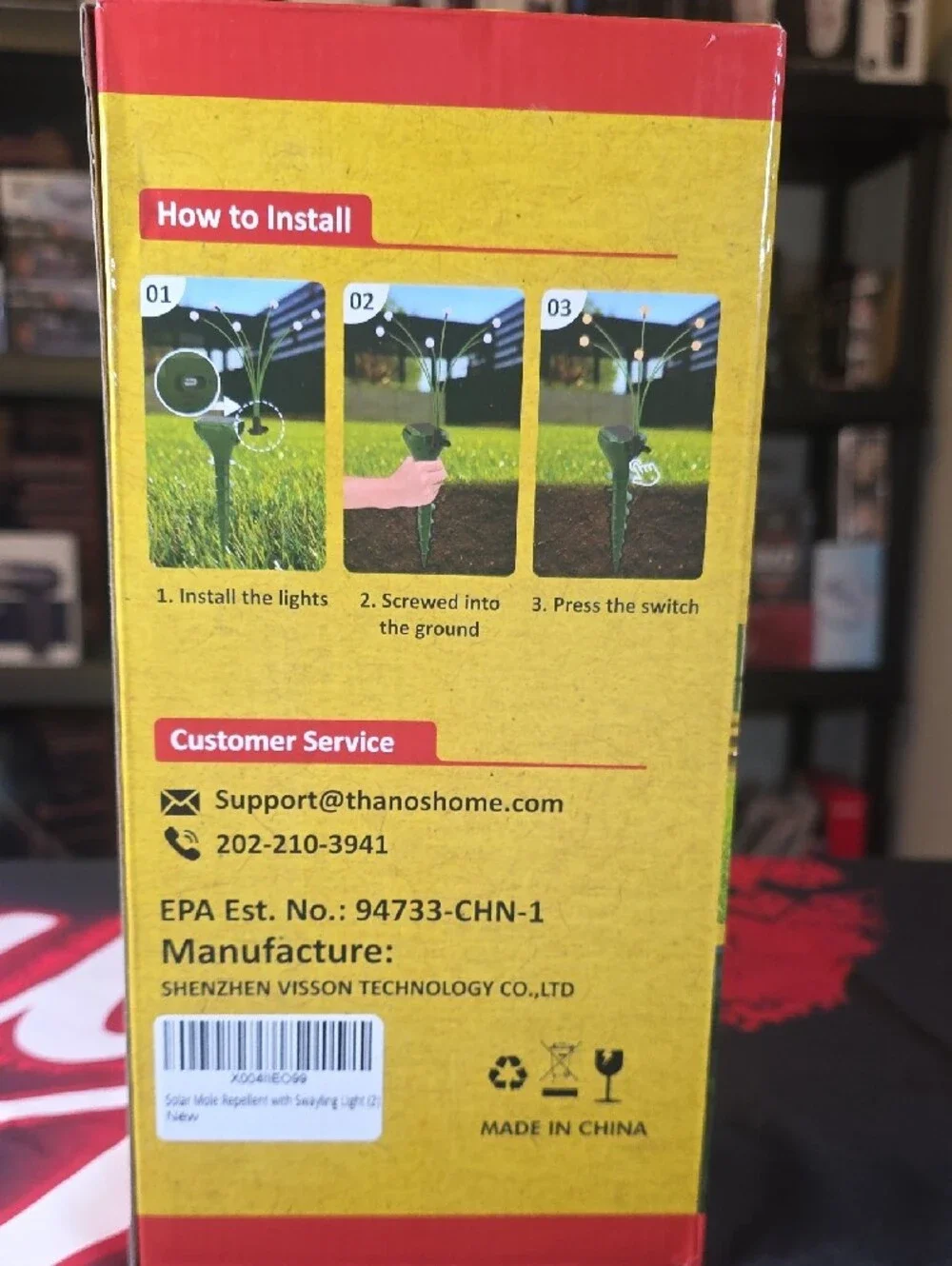 Solar Mole Repellent & Swaying Light – Green (2 Pack)